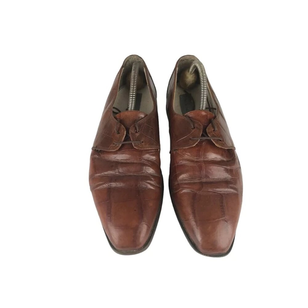 Stacy Adams Mens Brown 23595-03 Leather‎ Lace Up Derby Shoes Size US 9.5